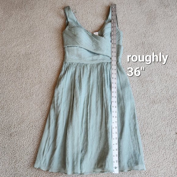 NWT J. Crew Silk Chiffon Heidi Dress Dusty Shale size 0 - Picture 6 of 7